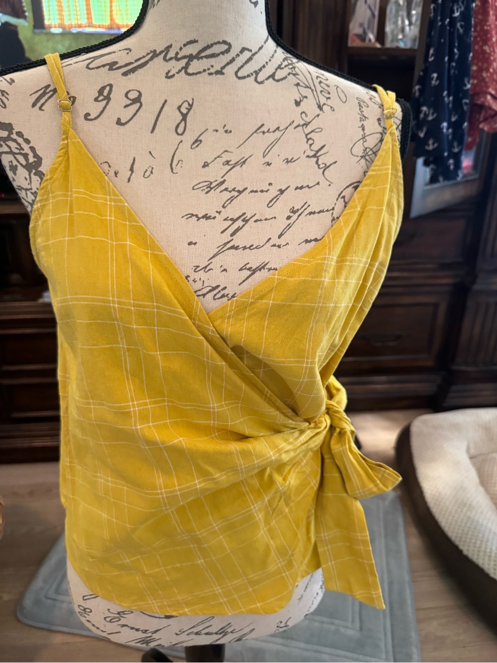 Harper Yellow Windowpane Plaid Skirt